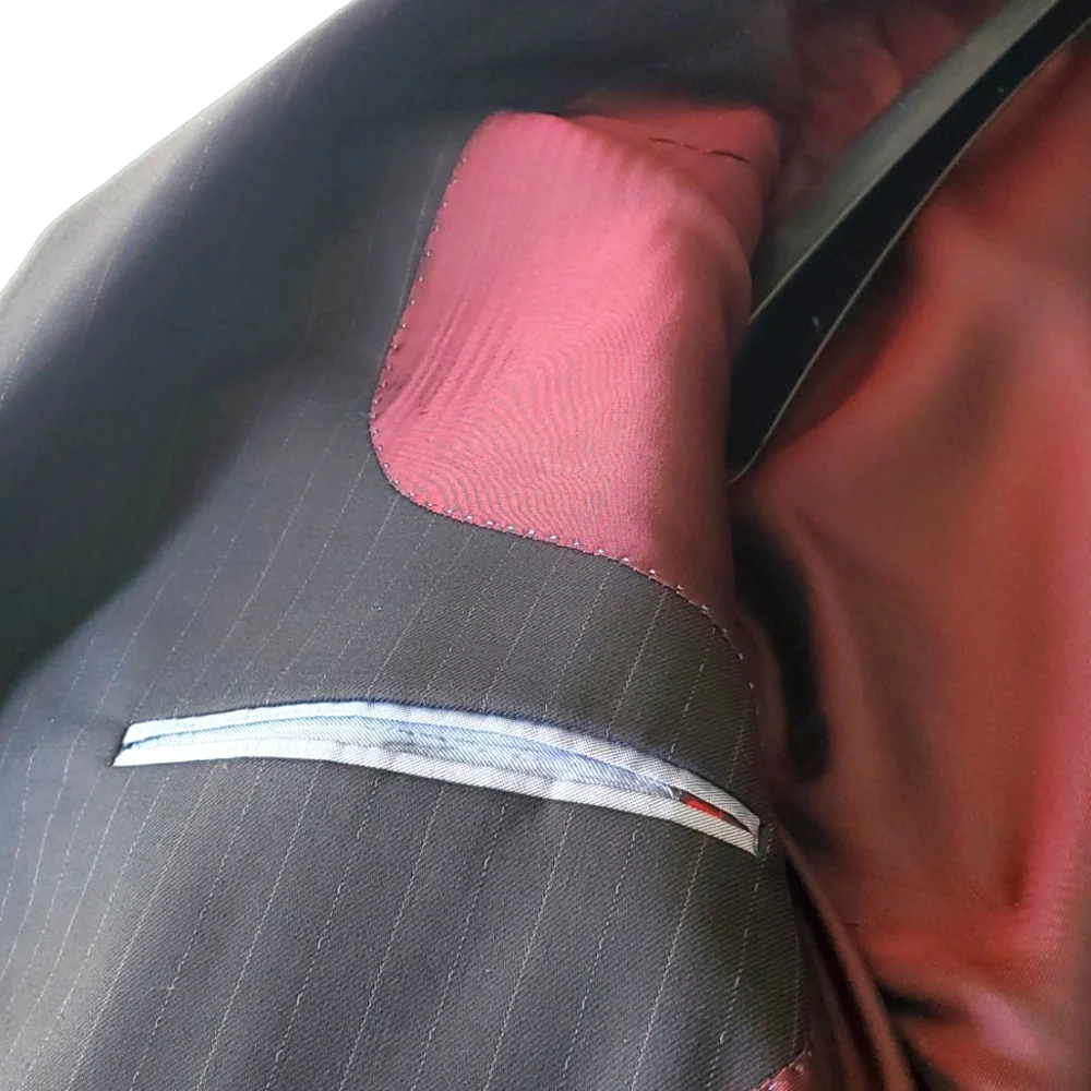 Ted Baker Black Endurance Pinstripe 3 Button Blazer Sz 44R‎